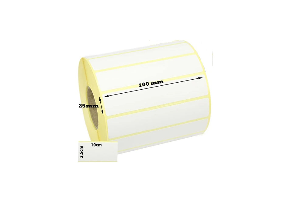 Direct Thermal Label 100mm X 25mm X 1" Core (1000labels/Rolls)