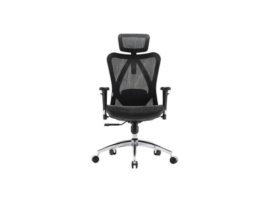 M57 Ergonomic Office Chair with 3 Way Armrests Lumbar Support and Adjustable Headrest High Back Tilt Function (Black)