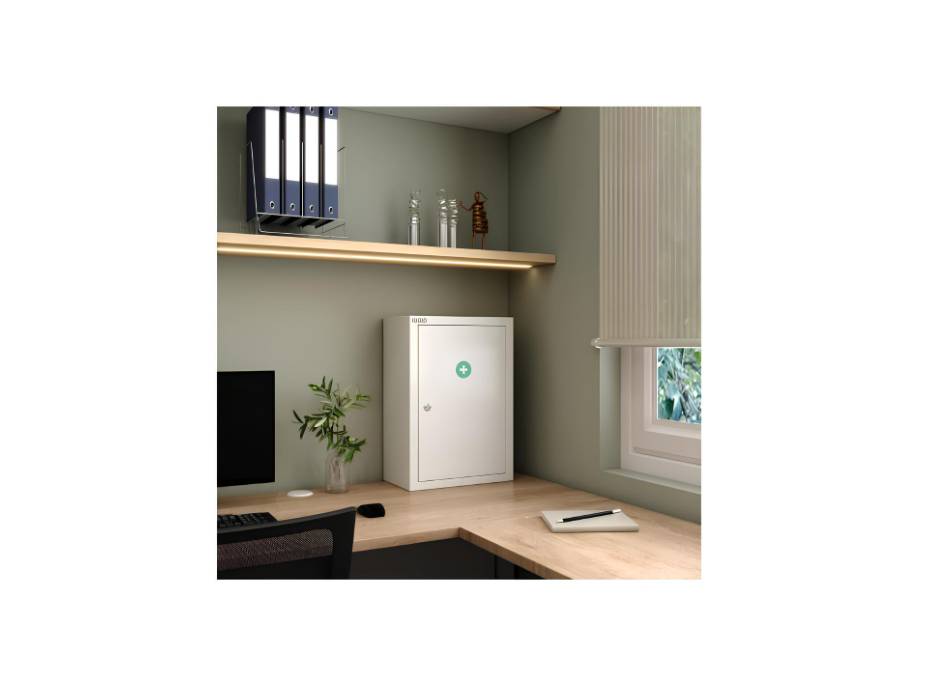 RIGID Metal First Aid Kit Cabinet. Wall Mounted Medical Emergency Cabinet with 3 compartment