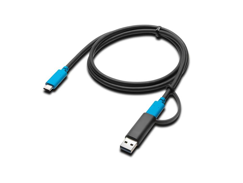 Kensington USB C to USB C/USB A Hybrid Cable, 1 meter [PN:K38312WW]