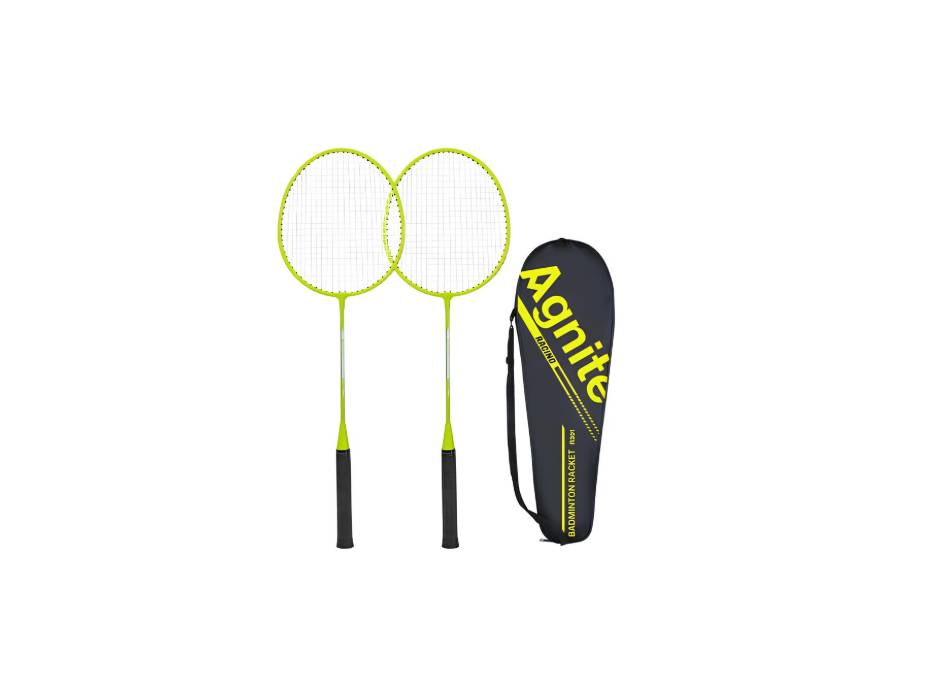 Agnite ER301 Iron Split Badminton Racquet – Pair (660mm-680mm, Green) – Lightweight & Durable for Precision Play