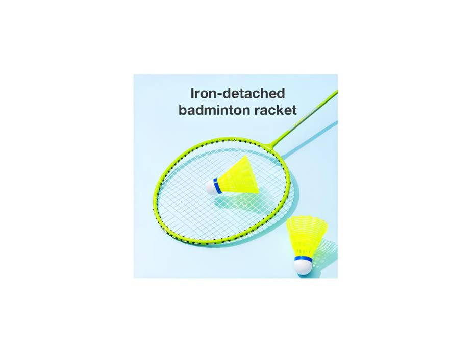 Agnite ER301 Iron Split Badminton Racquet – Pair (660mm-680mm, Green) – Lightweight & Durable for Precision Play