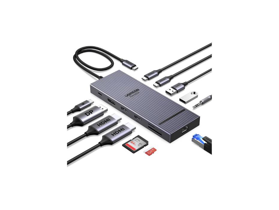 UGREEN Revodok Pro 12 in 1 Triple 4K USBC Hub Multiple Adapter