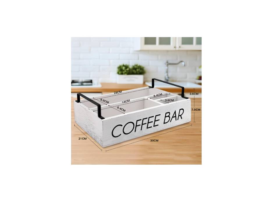 Angju Coffee Station Organizer for Countertop Coffee Bar