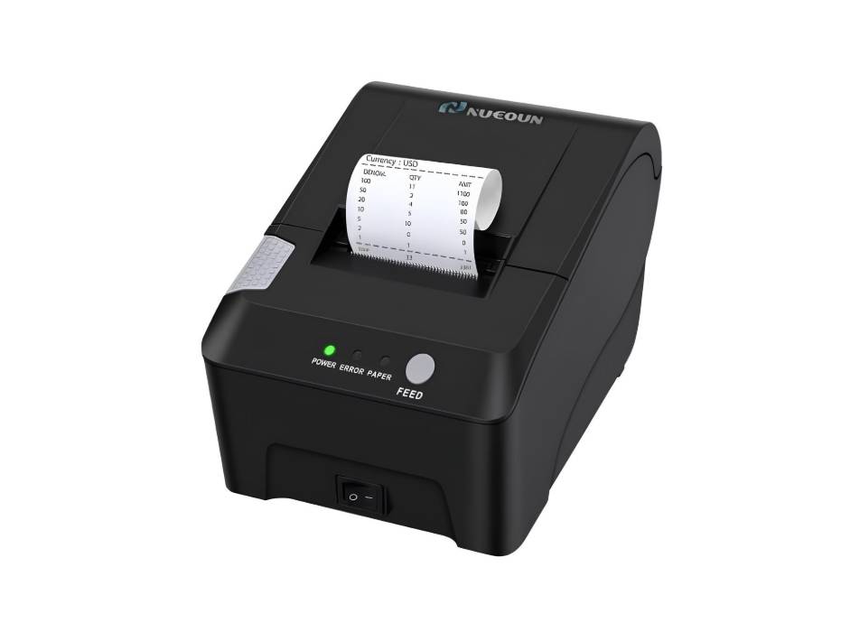 NUCOUN 58mm Thermal POS Printer, Bill Receipt Printer, Connect VC-3 VC-7 Cash Counter, Windows System