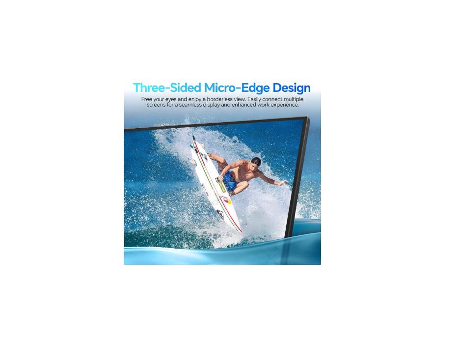 KOORUI E2412F 24 Inch Monitor Full HD, 100 Hz, 5ms, Eye Comfort, sRGB% 99 Farbumfangs, (1920 x 1080, HDMI, VGA, Neigbar, VESA 75x75)