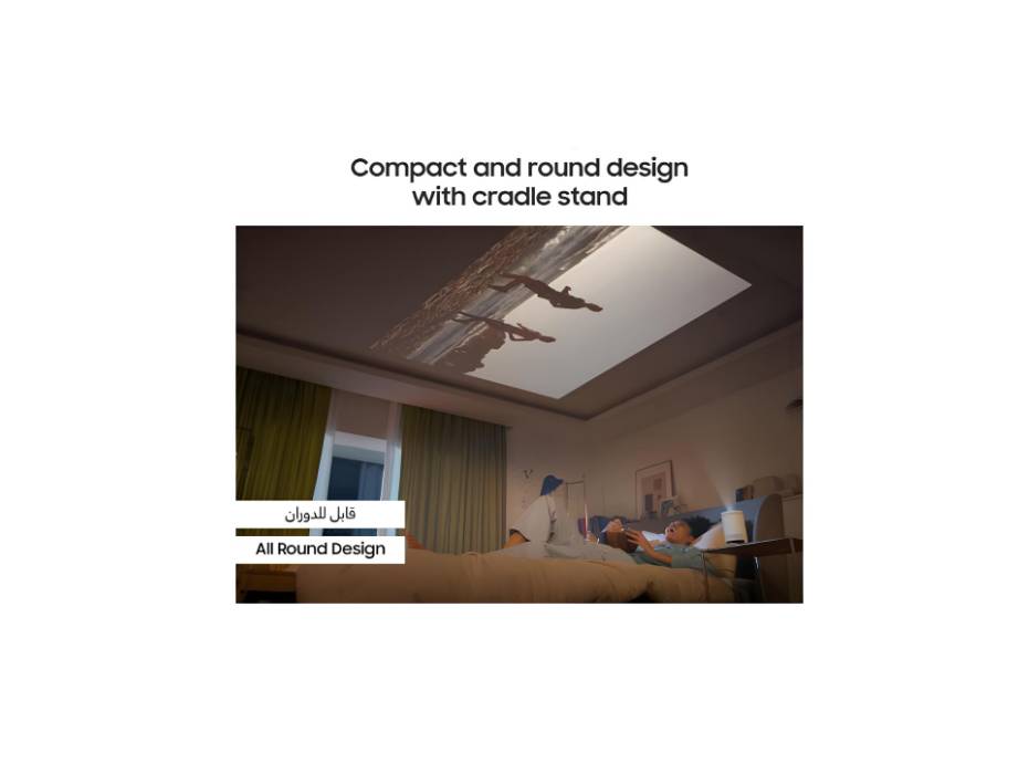 Samsung 30-100 Inch Samsung, LSP3C, Full HD, All Round Design, Instant Setup, Premium 360 Sound, Smart Experience, The Freestyle 2nd Gen Projector, SP-LFF3CLAXXZN