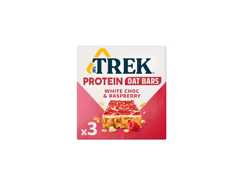 Trek Protein Oat Bar With White Choc and Raspberry, 3pcs/pack
