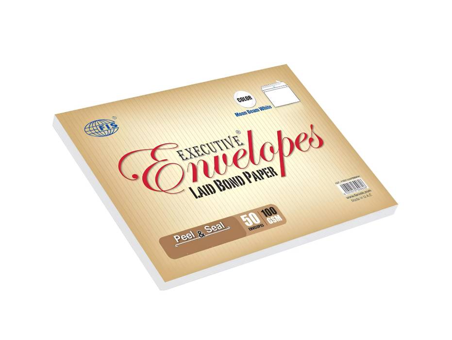 Executive Envelope 114x162mm Moon Beam White 50pcs/pack FSEE1013PBMW50