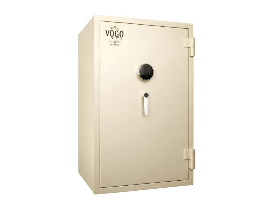Shinjin Safe Tech Vogo Safes, VGF-1140, 201 Liters and 292 Kg, 2 Shelves + 1 Drawer with Key and Electronic Lock, Desert Flower