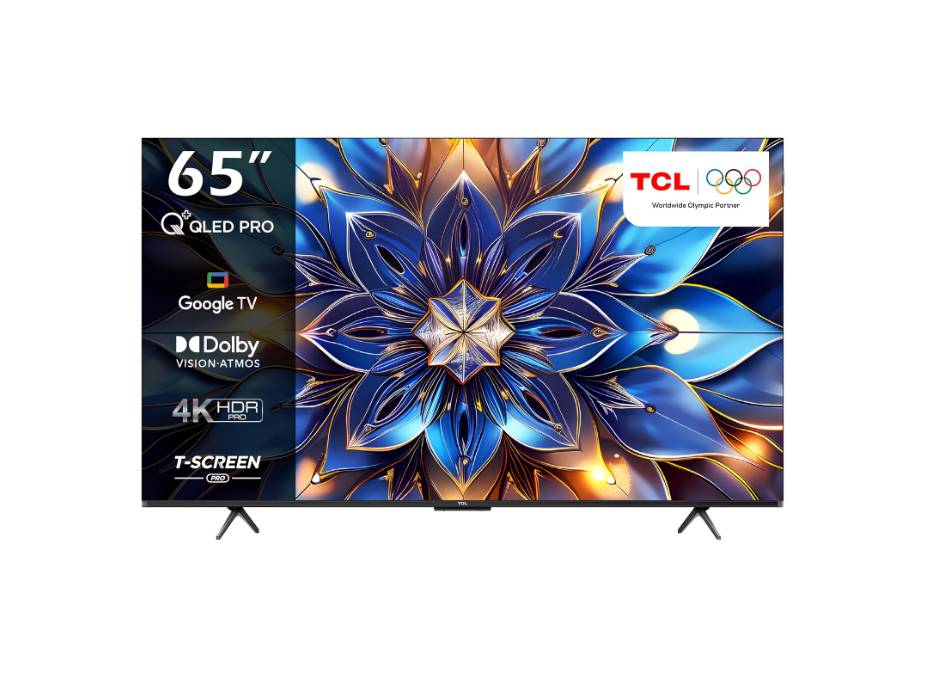 TCL 65T7B 65 Inch Smart TV 4K QLED Pro HDR 10+ Google TV, Quantum Dot Technology, Dolby Vision- Atmos, MEMC, Game Master, Slim Design