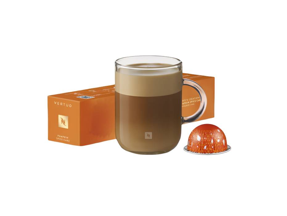 Nespresso Vertuo Limited Edition Pumpkin Spice Cake, Pumpkin & Spicy, 10 Capsules