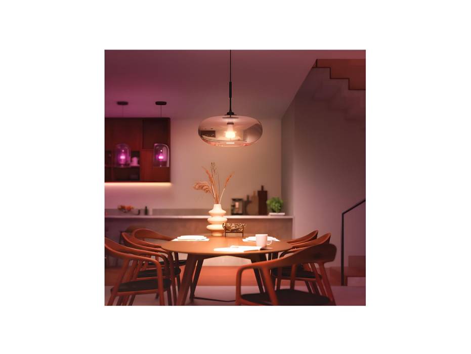Philips Hue White and Colour Ambiance Smart Light Bulb 100W - 1600 Lumen [E27 Edison Screw] With Bluetooth. For Indoor Home Lighting, Livingroom, Bedroom with Voice Control and Alexa