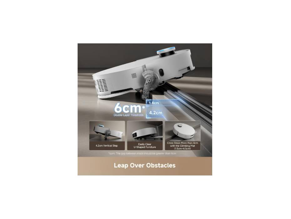 Dreame X50 Ultra Complete Robot Vacuum and Mop with Self-Cleaning, Liftable LDS, Cross Barriers Up to 6cm, AI Camera, Up to 20,000Pa, Voice Control Supported