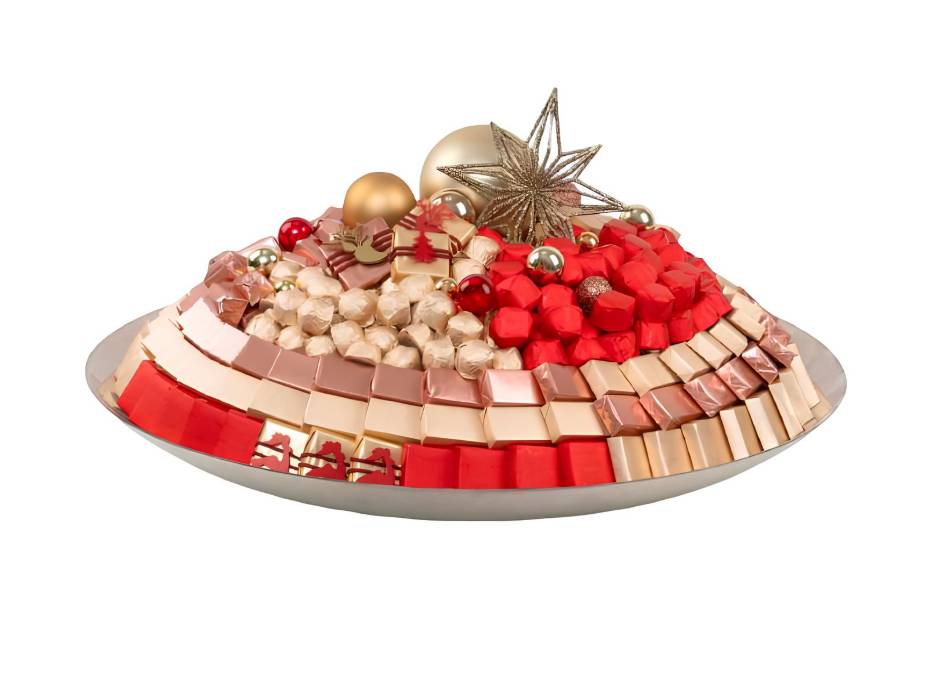 Patchi Glass Bowl - Gold 4800 g (59 x 59 x 7 cm)