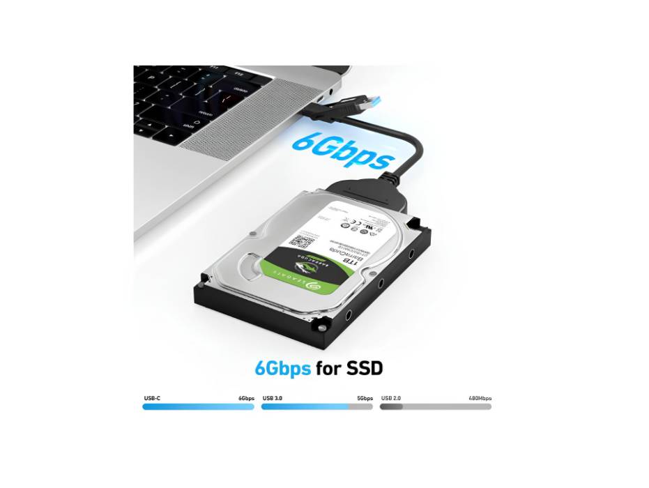 BENFEI SATA to USB Cable, BENFEI USB 3.0 to SATA III Hard Driver Adapter Compatible for 2.5 inch HDD and SSD