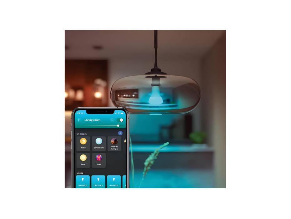 Philips Hue White and Colour Ambiance Smart Light Bulb 100W - 1600 Lumen [E27 Edison Screw] With Bluetooth. For Indoor Home Lighting, Livingroom, Bedroom with Voice Control and Alexa