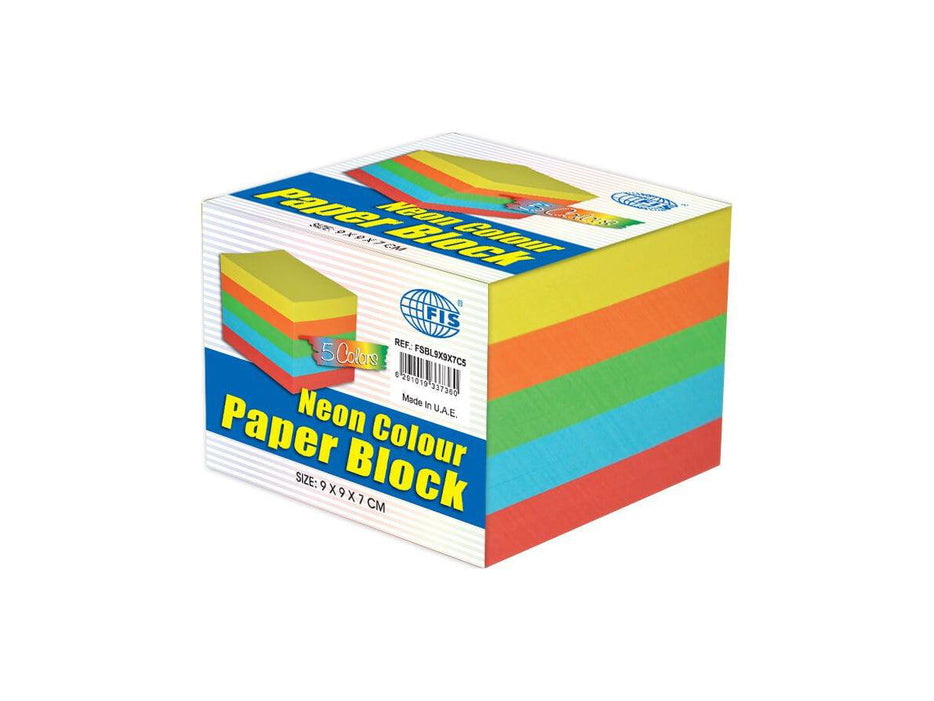 Paper Cube Colored without Gum 9x9x7cm