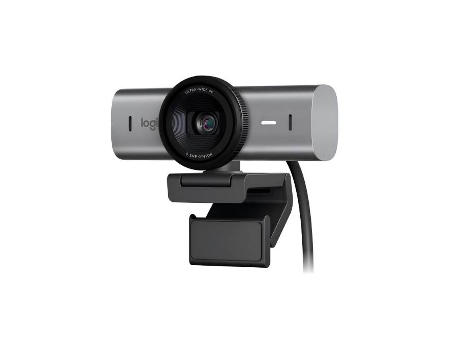 Logitech MX Brio Ultra HD 4K Collaboration and Streaming Webcam, 1080p at 60 FPS, Dual Noise Reducing, USB-C - Graphite
