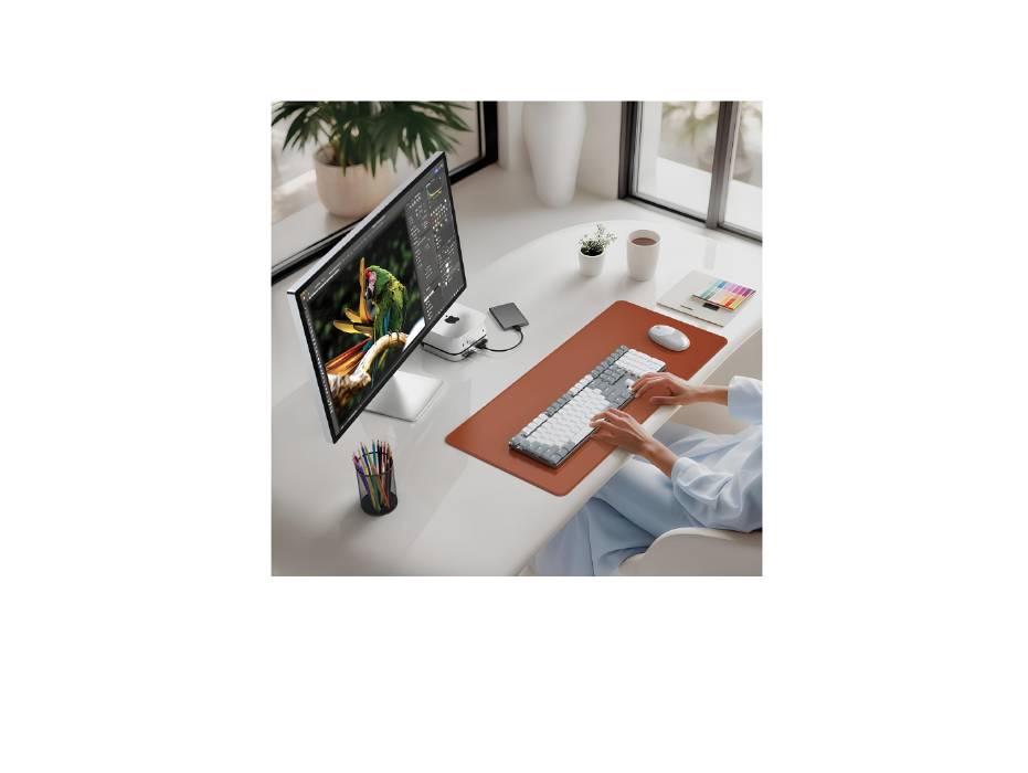 Satechi Mac Mini M4 Hub & Stand with NVMe SSD Enclosure,USB A, SD Card Reader for Mac Mini M4, Mac Mini M4 Pro - Silver