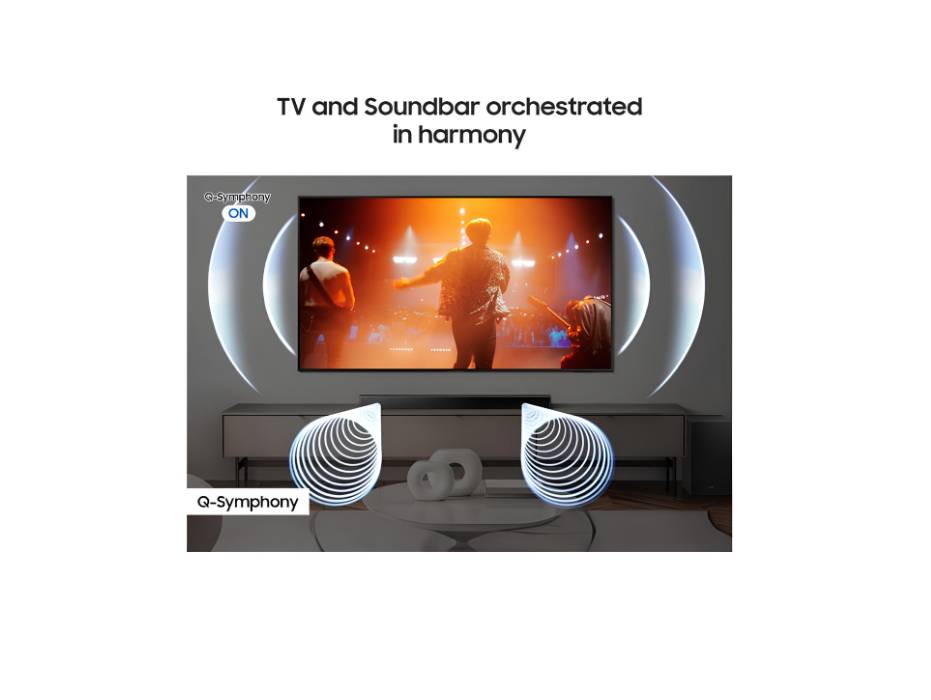 Samsung B-series Soundbar, B650F, 3.1 ch, Subwoofer, 3.1ch Sound, Q-Symphony, Dolby Audio/DTS Virtual:X, Adaptive Sound, HW-B650F/ZN