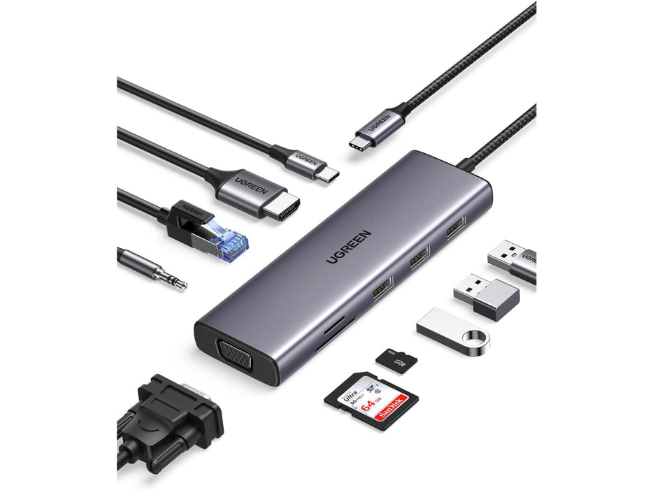 UGREEN 10 in 1 Hub, Type C USB with Ethernet