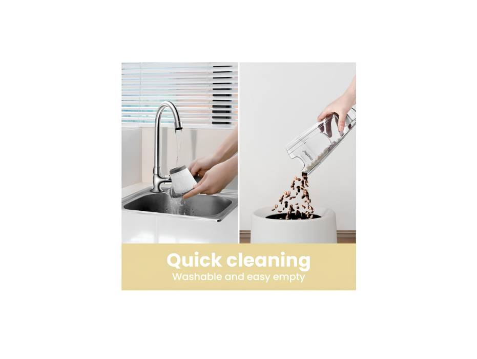 COMFEE ' Vacuum Cleaner 2 in 1 Handheld Stick Cleaner 5M Long Cord, 600W 16000Pa Suction 0.5L Large Capacity Excellent Central Filtration System- White