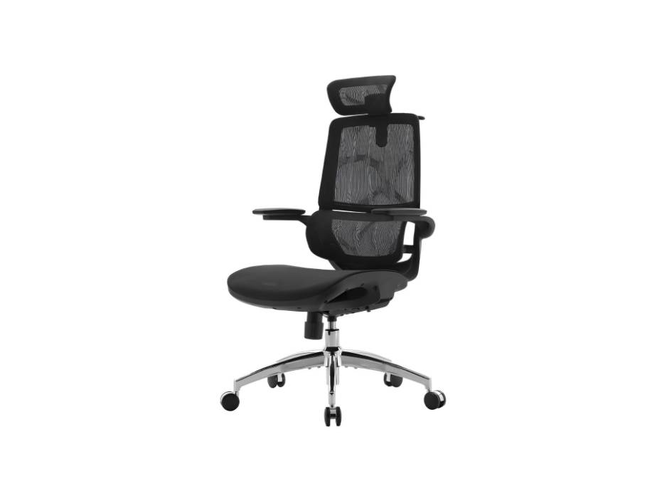 M59AS-M302 Ergonomic Office Chair, Upgrade the large cushions, Breathable Mesh Desk Chair with Dual Back Design, Swivel Task Chair, Adjustable Height (Black)