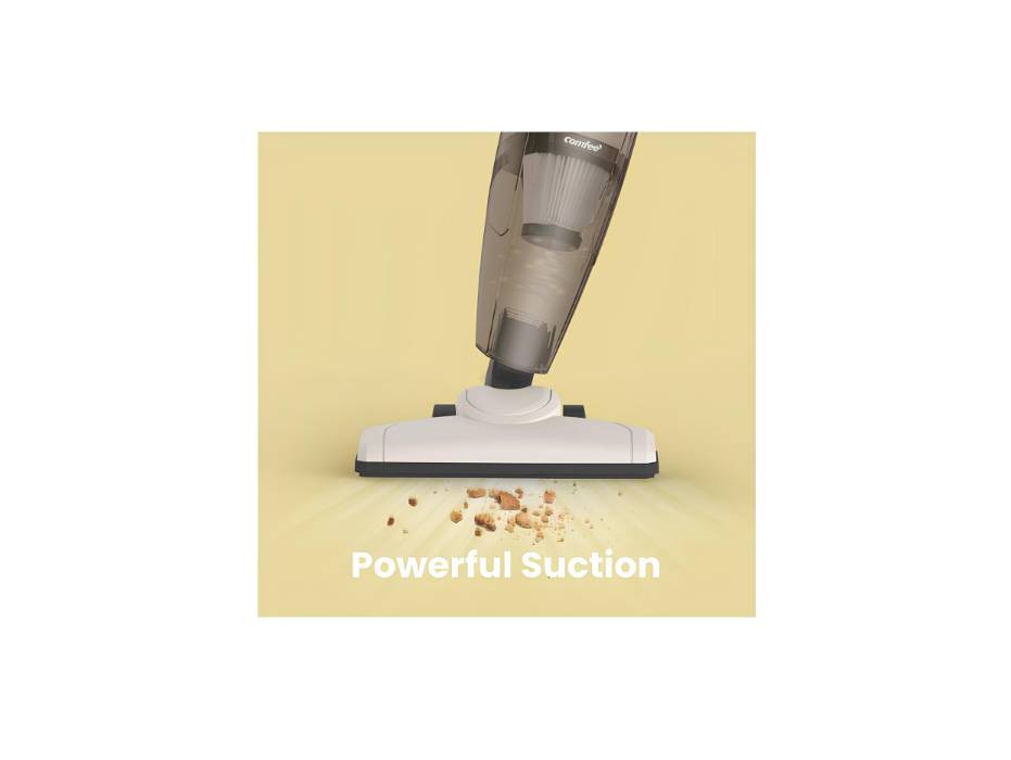 COMFEE ' Vacuum Cleaner 2 in 1 Handheld Stick Cleaner 5M Long Cord, 600W 16000Pa Suction 0.5L Large Capacity Excellent Central Filtration System- White