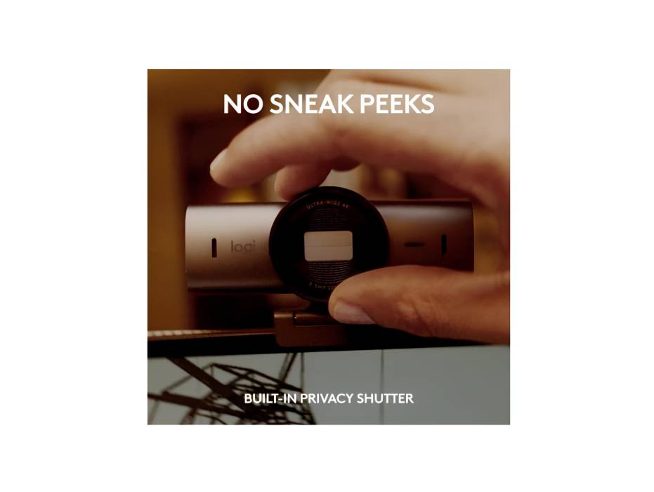 Logitech MX Brio Ultra HD 4K Collaboration and Streaming Webcam, 1080p at 60 FPS, Dual Noise Reducing, USB-C - Graphite