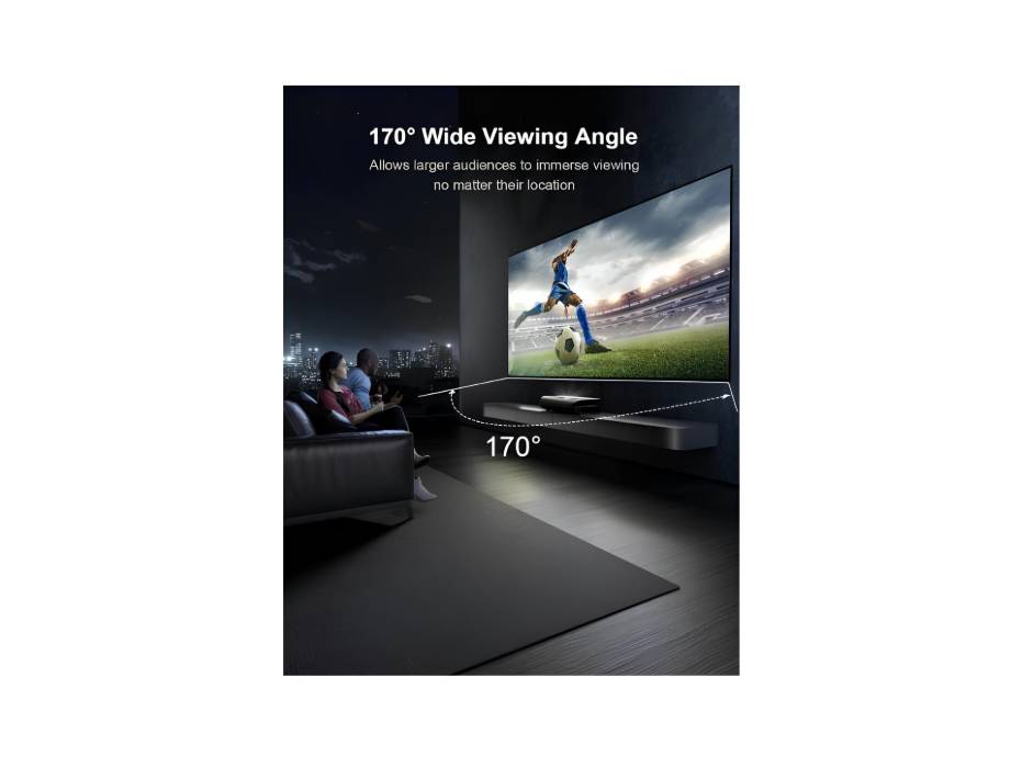 AWOL VISION Projector Screen 120 inch Fixed Frame, 4K / 8K Ultra HD, HDR & Active 3D Movie Wall Mount Projector Screen, Matte White Material, MW-120