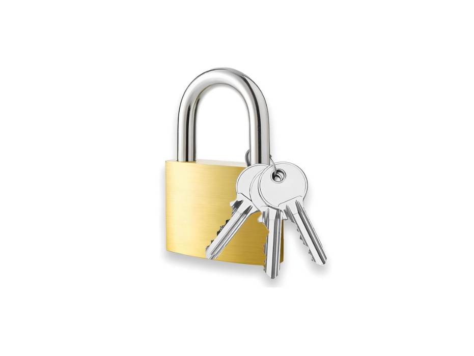 Padlock 63mm Solid Brass with Key