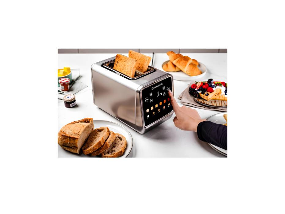 Nutricook 850W Stainless Steel 2 Slice Smart All in One Toaster for Bread with Touch Screen Control