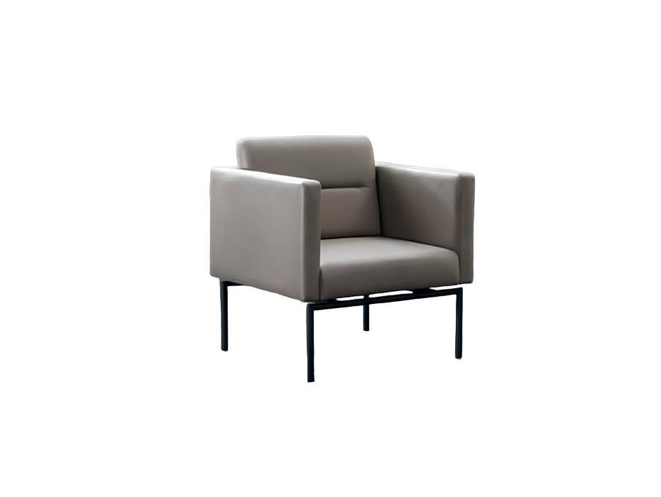 Lorenzo Single Seater PVC Leather Chair, Black