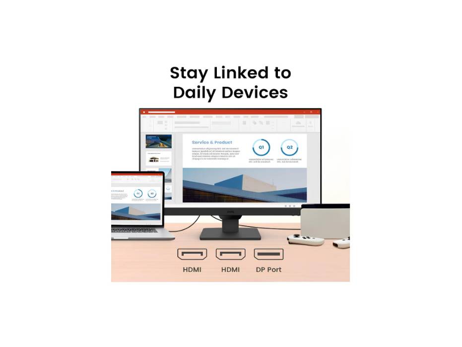 BenQ GW2790Q 27” 2K QHD 100Hz IPS Eye-Care Monitor, HDMI, DP, 2560×1440, Ultra Slim Bezel, Eyesafe, VESA MediaSync, Brightness Intelligence Tech (B.I. Gen2), Low Blue Light+, Eye-CareU