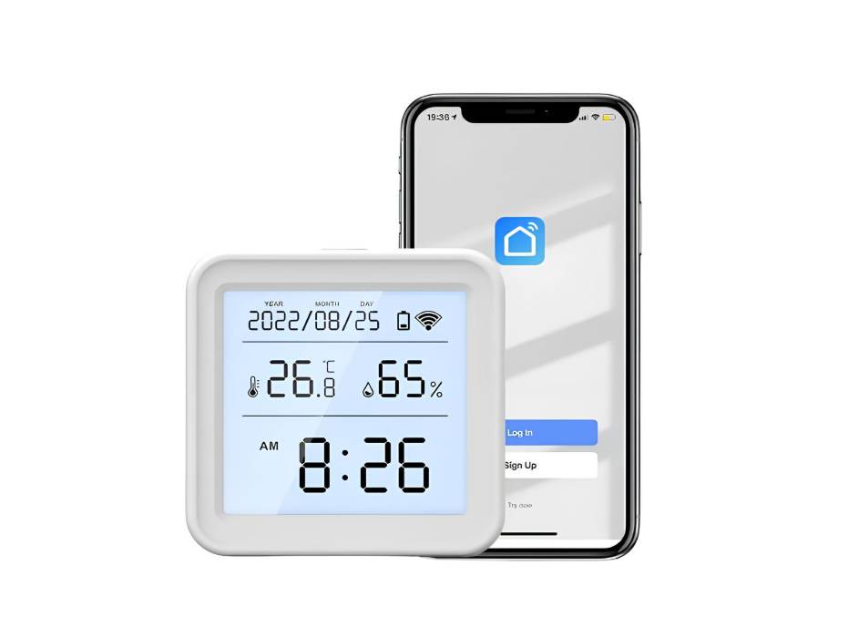 UanTii WiFi Temperature Humidity Sensor Indoor Hygrometer Thermometer Detector, Smart Life App Remote Control, Support Alexa Google Home (WiFi Version)