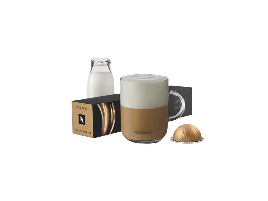 Nespresso Vertuo Bianco Doppio for Milk, Biscuity & Fruity, 10 Capsules