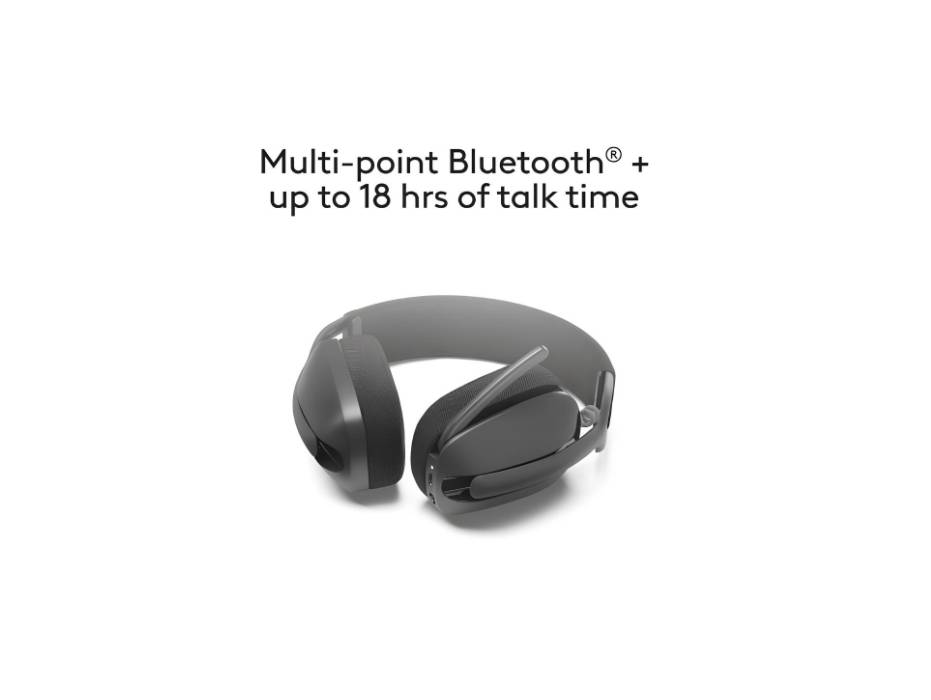 Logitech Zone Vibe 100 Lightweight Wireless Over-Ear Headphones with Noise-Cancelling Microphone