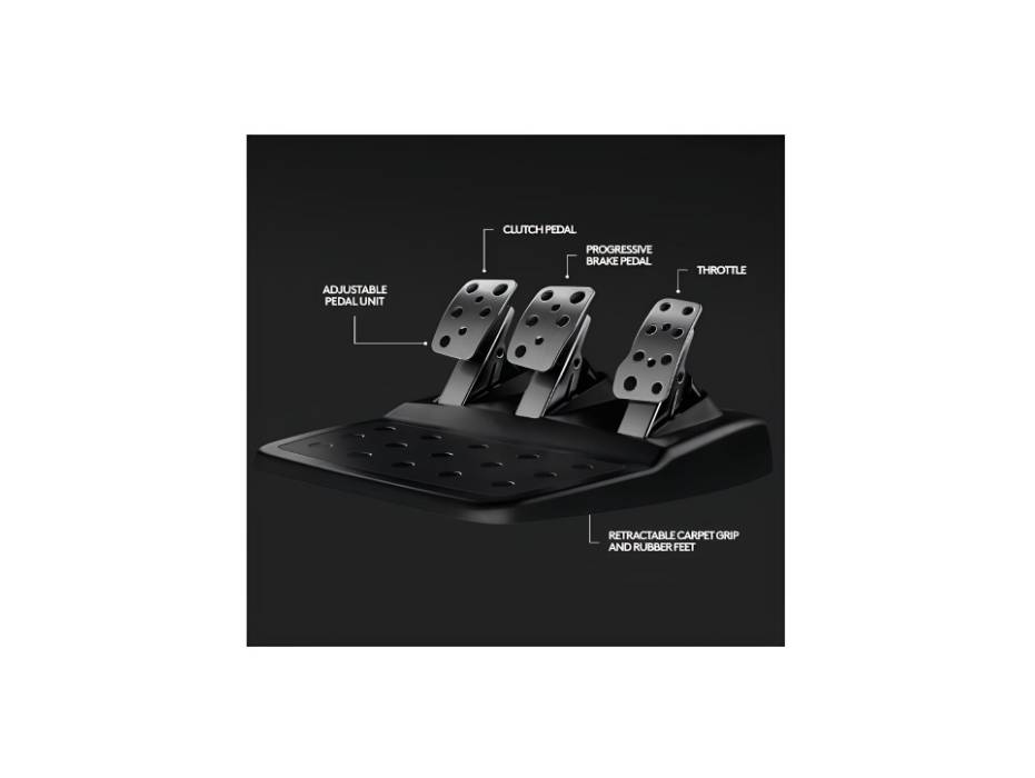 Logitech G29 Driving Force Racing Wheel and Floor Pedals for PS5 Pro, PS5, PS4 and PC - Black - UAE Version