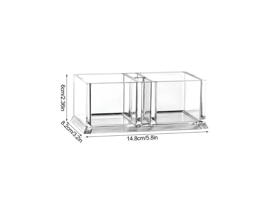 Clear Acrylic Two Lattices Tea Bags Holder