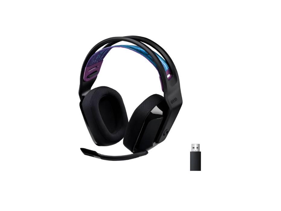 Logitech G535 LIGHTSPEED Wireless Gaming Headset for PC, PS4, PS5, USB rechargeable - Black
