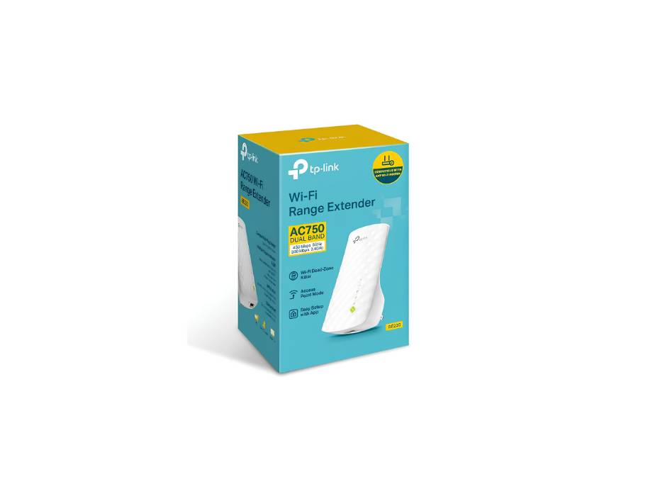 Tp-Link Ac750 Wifi Extender | Covers Up To 1200 Sq.Ft And 20 Devices Up To 750Mbps| Dual Band | RE220