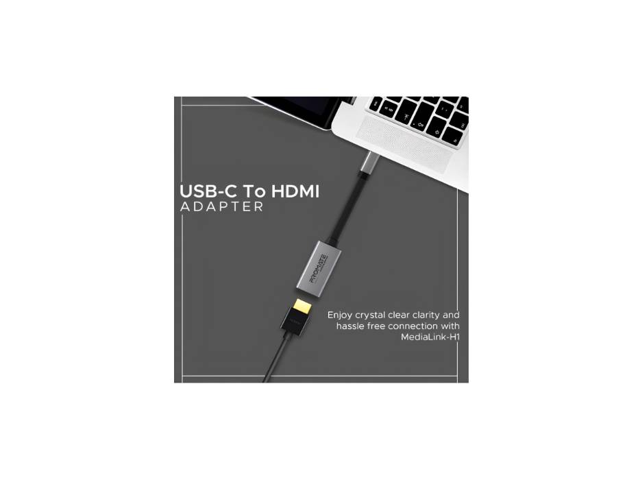 Promate USB C TO HDMI Adapter 4K (MEDIALINK-H1)