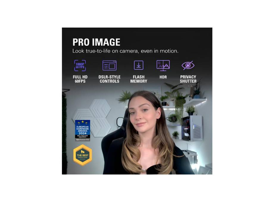 Elgato Facecam MK.2 – 1080p 60 Full HD Webcam, Pro Low-Light Performance, DSLR-Style App Control, HDR & Cinematic FX