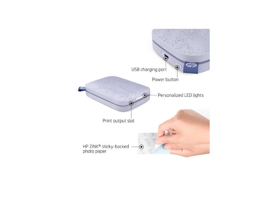 HP Sprocket Portable 2x3 inch Instant Photo Printer - IOS and Android