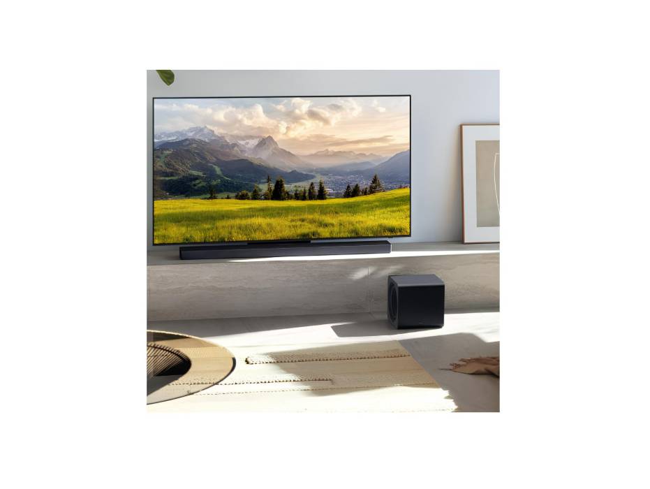 Samsung Q-series Soundbar, QS700F, 3.1.2 ch, Subwoofer, Convertible Fit, True 3.1.2ch Sound, Wireless Dolby Atmos, Q-Symphony, HW-QS700F/ZN