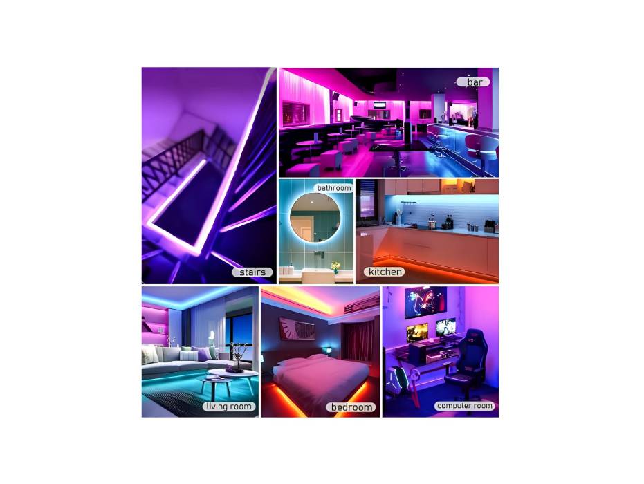 Cozylady 10m Smart LED Strip Lights - App Controlled LED Light Strips - 32.8ft RGB Music Sync LED Lights Strip for Bedroom Decor, Room Decor, Children's Room