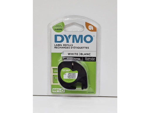 Dymo LetraTag Tape, 12mm X 4m, [Paper White - 91200] - Altimus