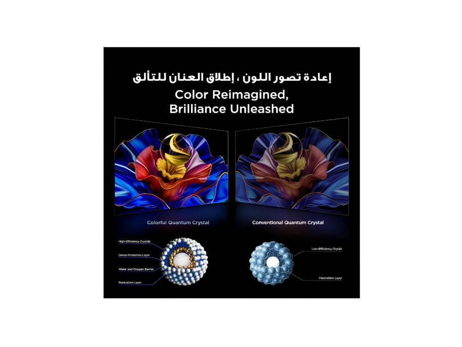 TCL 55T8C 55 Inch Smart TV 4K QLED Colorful Quantum Crystal HDR 10+ TV, 144Hz Refresh Rate, ONKYO 2.1 Hi-Fi, Dolby Atmos, DTS Virtual X, MEMC, Game Master