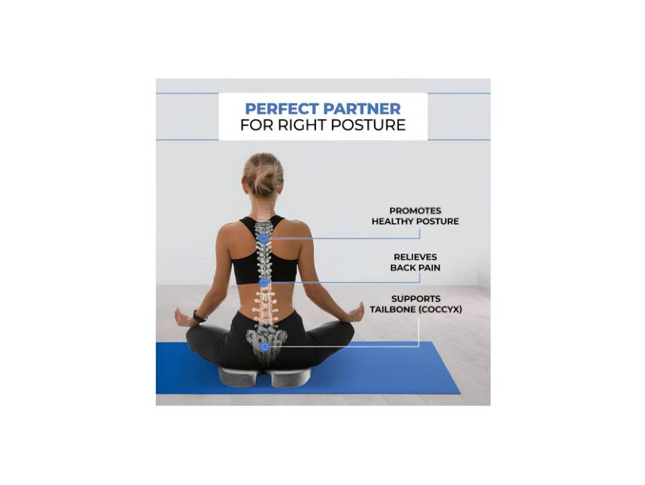 Novapro Gel Seat Cushion for office chair Memory foam , Car Seat cushion pillow, Back, Sciatica, Coccyx Tailbone Pain Relief, Non-Slip Orthopedic Chair Pillow, Office Chairs